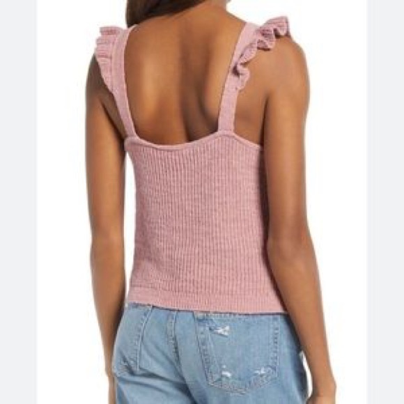 Madewell M Ruffle-Strap Button-Front Sweater Tank Top - Picture 4 of 14